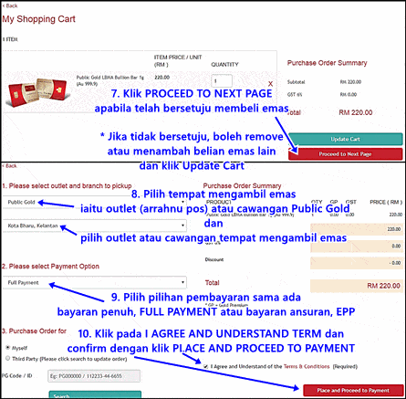 cara mudah beli emas public gold