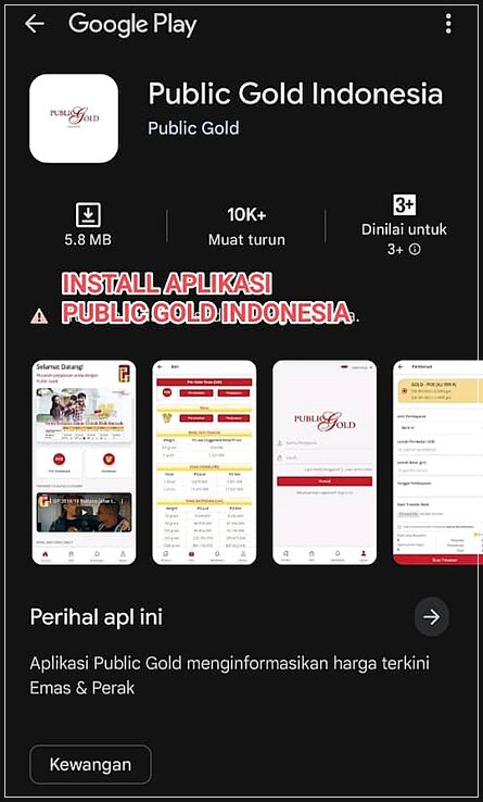 Aplikasi Public Gold Indonesia