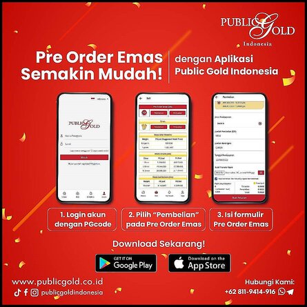 Cara Pre Order Emas Dengan Aplikasi Public Gold Indonesia