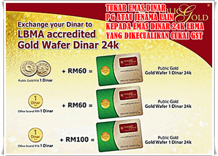 tukar emas dinar kepada emas dinar 24k lbma