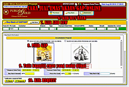 cara jual emas gap online