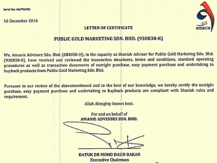 Urusniaga Emas Patuh Syariah