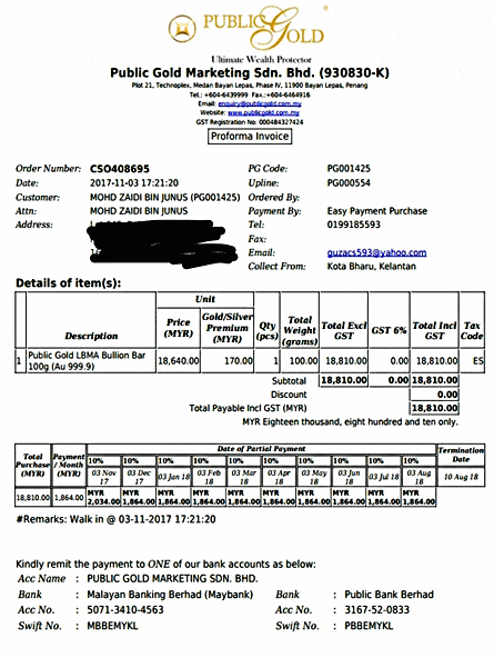 Beli Emas Ansuran EPP Public Gold