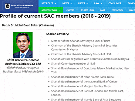 Pengerusi Majlis Penasihat Syariah BNM