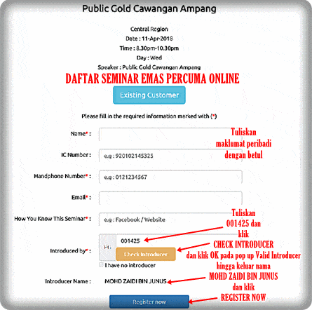 Daftar Seminar Emas Percuma