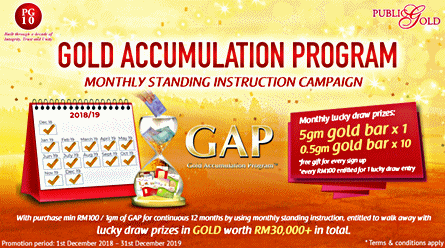 Promosi Beli Emas GAP Tetap Bulanan