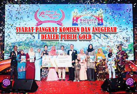 Syarat Pangkat Dan Komisen Pengedar Emas Public Gold