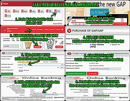 Cara Mudah Beli Emas Akaun Gap Online