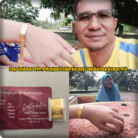Emas 999.9 Menjadi Barang Kemas 916