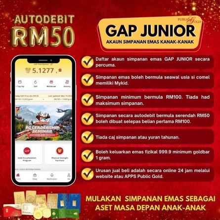Akaun Emas Gap Junior Public Gold